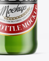 Green Glass Beer Bottle Mockup