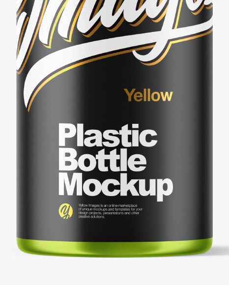 Metallized Plastic Bottle Mockup