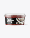 Plastic Container with Beans Mockup