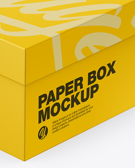 Matte Paper Box - Half Side View