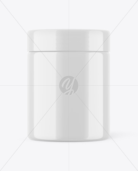 Glossy Protein Jar Mockup