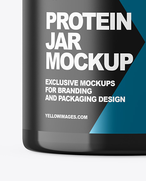 Glossy Protein Jar Mockup