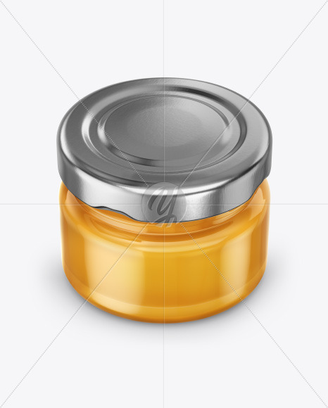 Glass Jar with Honey Mockup