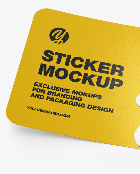 Glossy Sticker Mockup