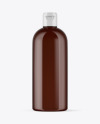 Amber Plastic Bottle Mockup