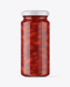 Clear Glass Jar with Beans Mockup