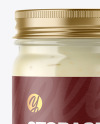 Clear Glass Jar with Tar Tar Sauce Mockup