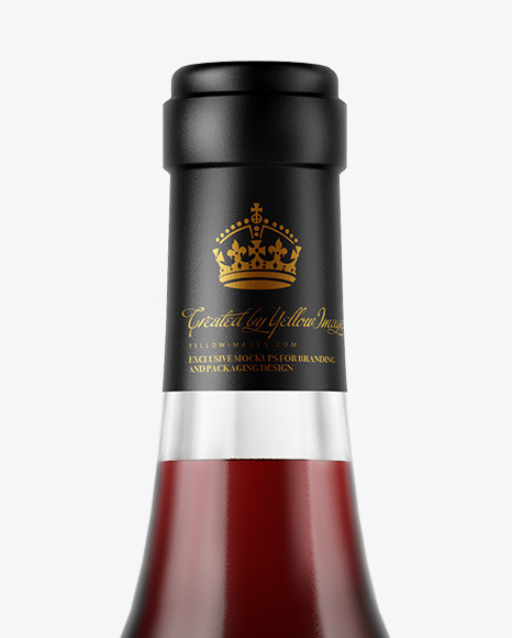 Clear Glass Red Wine Bottle Mockup Clear Glass Red Wine Bottle Mockup