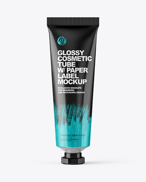 Glossy Cosmetic Tube Mockup