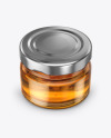 Glass Jar with Pure Honey Mockup