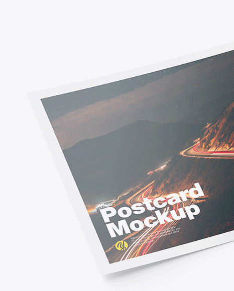 Glossy A5 Postcard Mockup