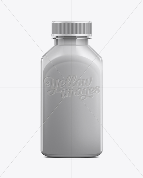 350ml Plastic Juice Bottle Mockup