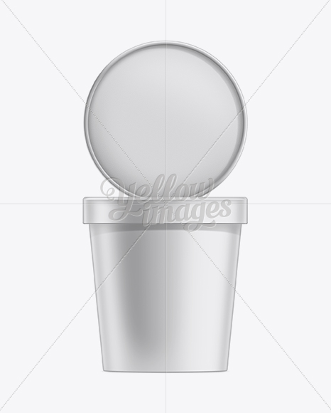 16oz Ice Cream Container Mock-up