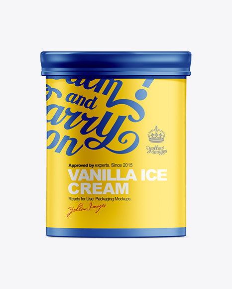 64oz Ice Cream Container Mock-up