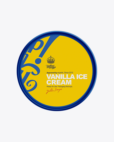 64oz Ice Cream Container Mock-up