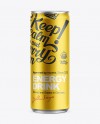 250ml Energy Drink Can Mockup