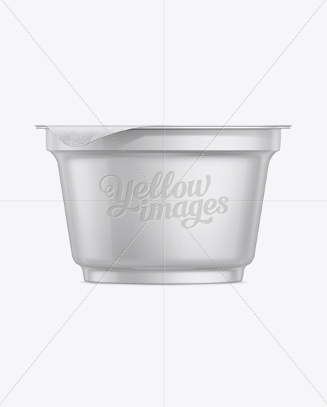 170g Yogurt Cup with Foil Lid Mockup - Free Download Images High