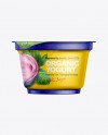 170g Yogurt Cup with Foil Lid Mockup