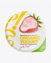 907g Yogurt Cup with Foil Lid Mockup