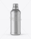 Metallic Bottle With Paper Label Mockup