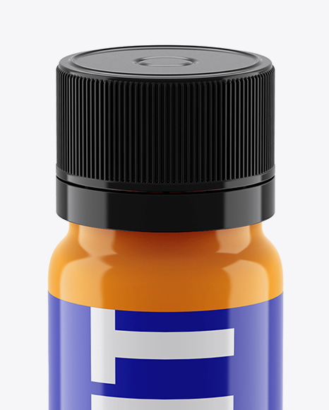 Glossy Plastic Sport Nutrition Bottle Mockup - Front View (High-Angle Shot)