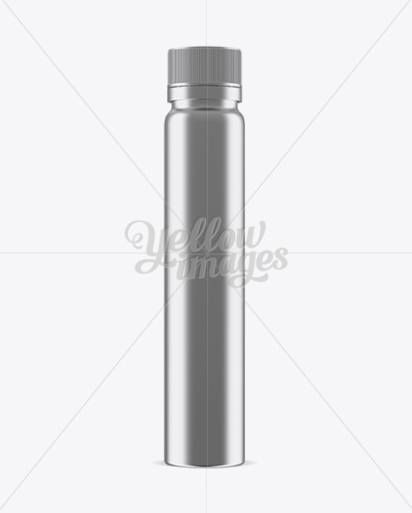 Metallic Plastic Sport Nutrition Bottle Mockup - Front View