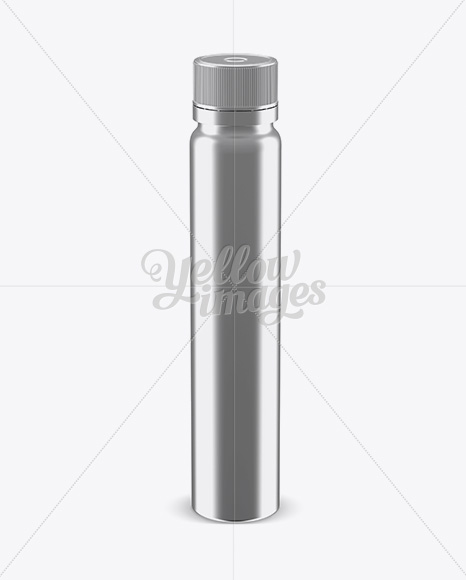 Metallic Plastic Sport Nutrition Bottle Mockup - Front View (High-Angle Shot)