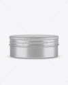 Metallic Round Tin Box Mockup - Front View (High-Angle Shot)