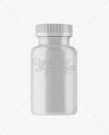 Glossy Pill Bottle Mockup - Front View