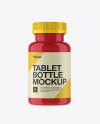 Glossy Pill Bottle Mockup - Front View