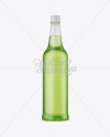 Green Syrup Bottle Mockup - Front View