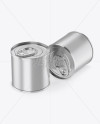 Two Tin Cans With Metal Rim Mockup