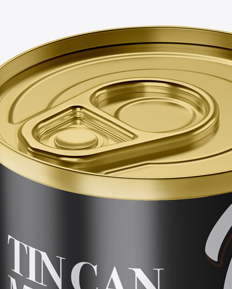 Two Tin Cans With Metal Rim Mockup