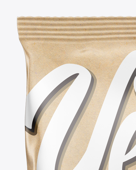 Kraft Snack Package Mockup - Front View Kraft Snack Package Mockup - Front View