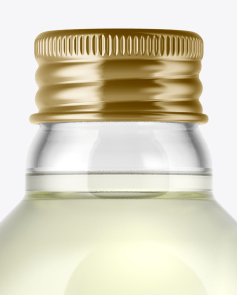 Glass Bottle With Lemonade Mockup