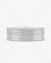 Glossy Round Tin Box Mockup - Front View (High-Angle Shot)