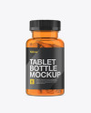 Orange Pill Bottle Mockup - Front View Orange Pill Bottle Mockup - Front View