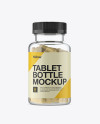 Clear Pill Bottle Mockup - Front View