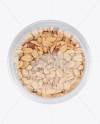 Plastic Container w/ Peanuts Mockup - Top View