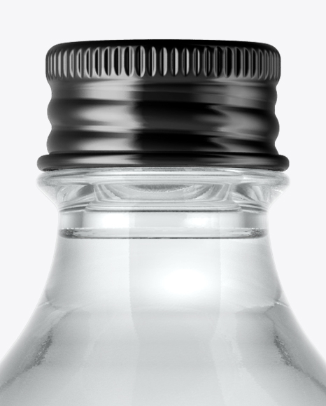 Clear Glass Water Bottle Mockup