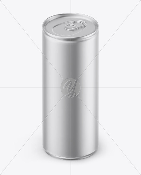 Matte Metallic Drink Can Mockup