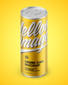 Matte Metallic Drink Can Mockup