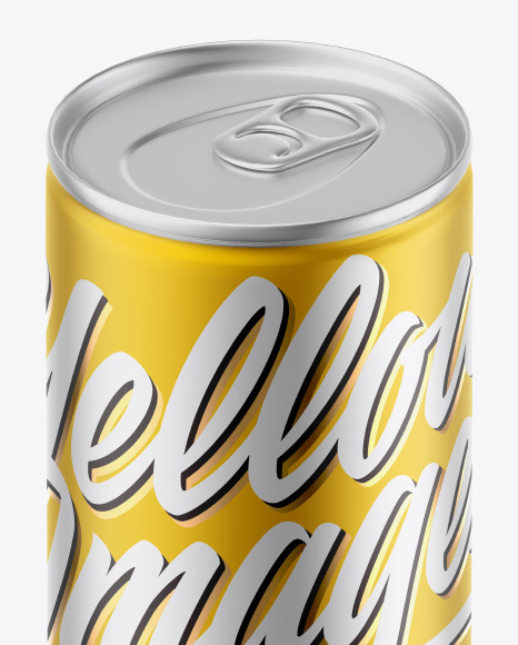 Matte Metallic Drink Can Mockup