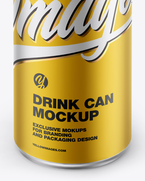 Matte Metallic Drink Can Mockup