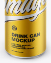 Matte Metallic Drink Can Mockup