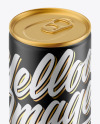 Matte Metallic Drink Can Mockup