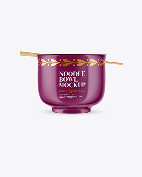 Glossy Noodle Bowl Mockup