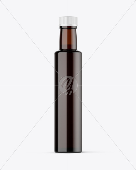 Amber Glass Vinegar Bottle Mockup