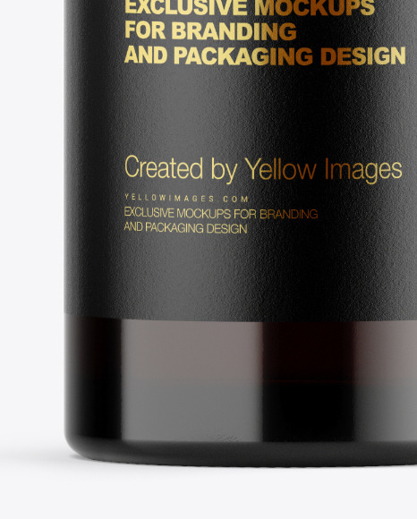 Amber Glass Vinegar Bottle Mockup