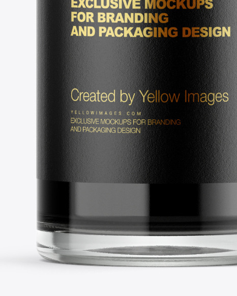 Clear Glass Balsamic Vinegar Bottle Mockup